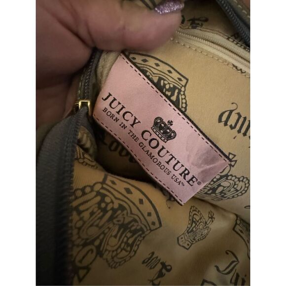Vintage y2k pink velour juicy couture backpack floral main image 4